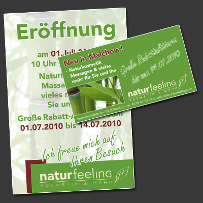 Plakat und Zeitungsanzeige