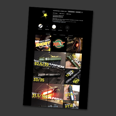 Der Instagram-Kanal von Taschenlampen-Vergleich.com